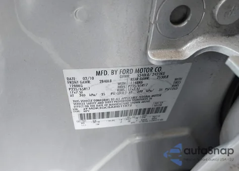 2010 Ford Edge Se from USA, damaged, VIN 2FMDK3GC5ABB11572